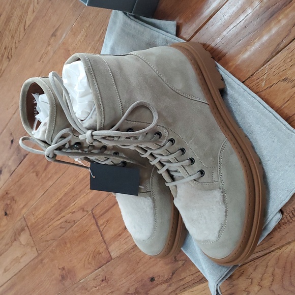 Aquatalia Tristian Suede Shearling Boots - Picture 3 of 8